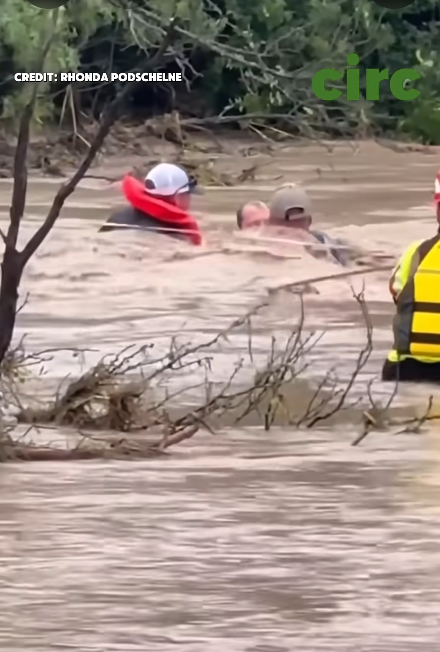 Dramatic Footage Of Volunteers Working To Save A Girl From Rapidly Moving Texas
